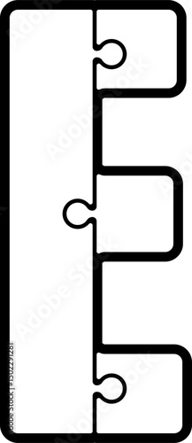 Uppercase Letter with Puzzle Shape