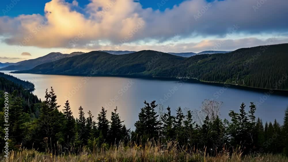 Sky Mirrors: Cloud Movement Across Alpine Waters Sky Mirrors: Cloud Movement Across Alpine Waters