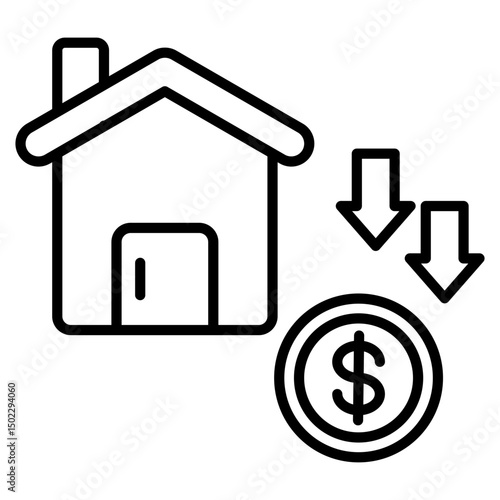 Amortization Icon Outline