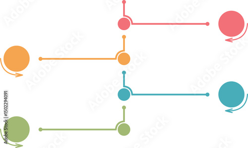 Infographic Timeline Vertical Colorful