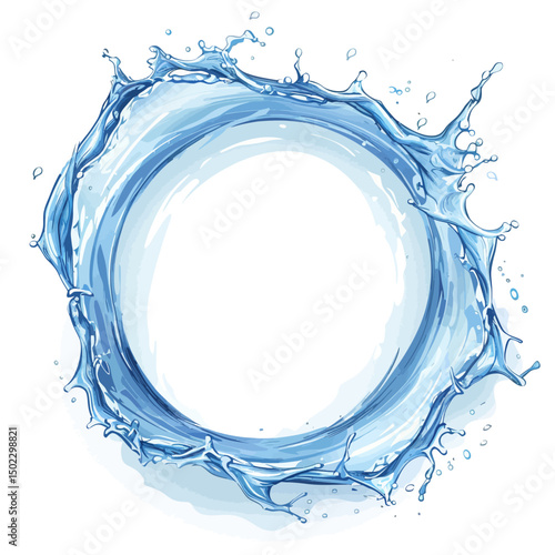 Vector illustration of a water circle 