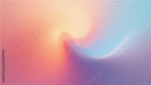 Abstract colorful background with flowing light waves and soft blue artistic swirl patterns