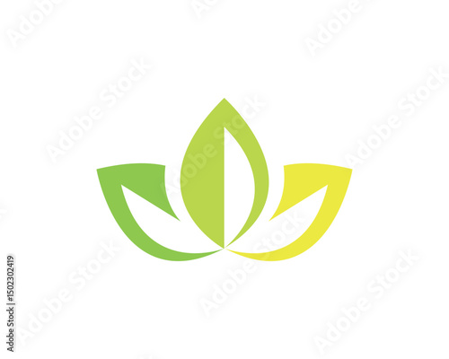  leaf green nature logo and symbol template Vector ..