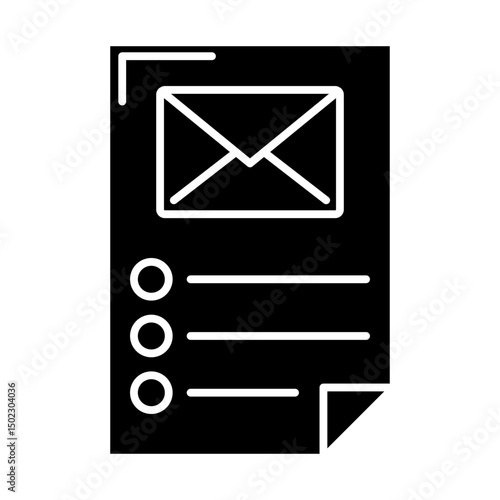 Email List glyph icon