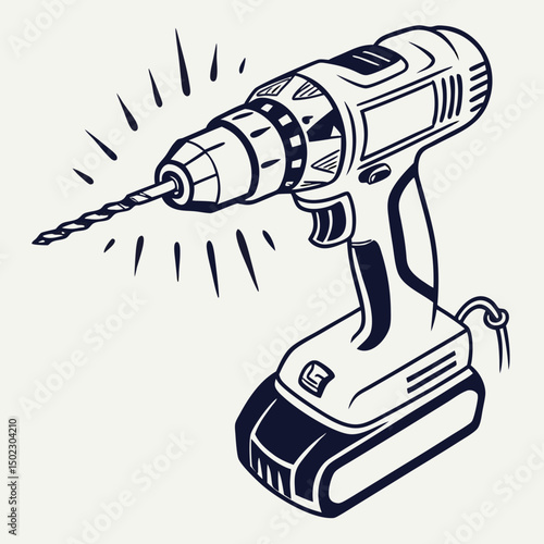 drill icons, vector .white background