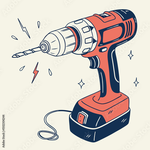 drill icons, vector .white background