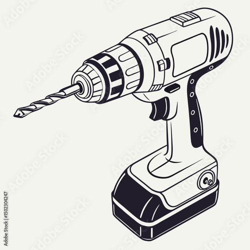 drill icons, vector .white background