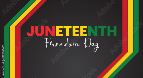 Juneteenth Freedom Day Banner. Abstract template for banner