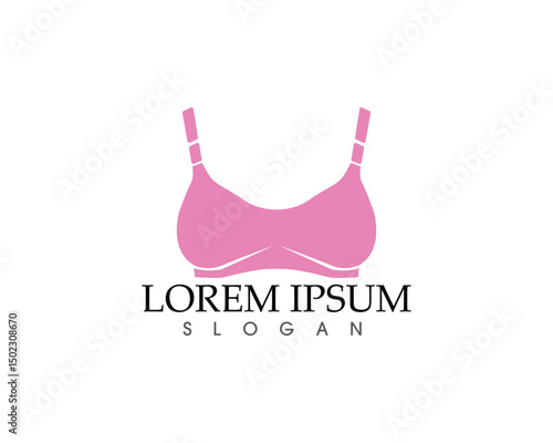 Set of different push up bras isolated over