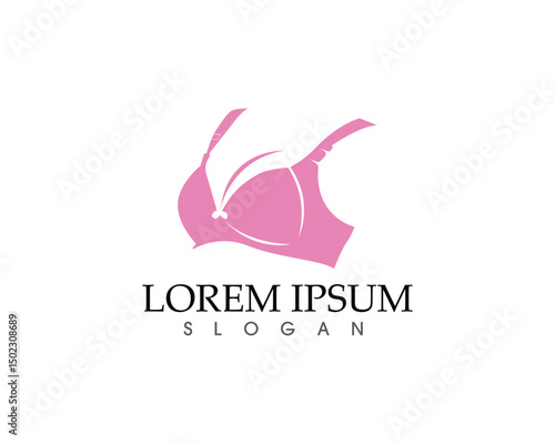 Set of different push up bras isolated over