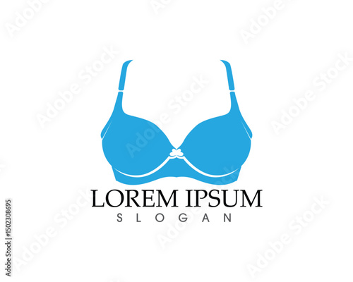 Set of different push up bras isolated over