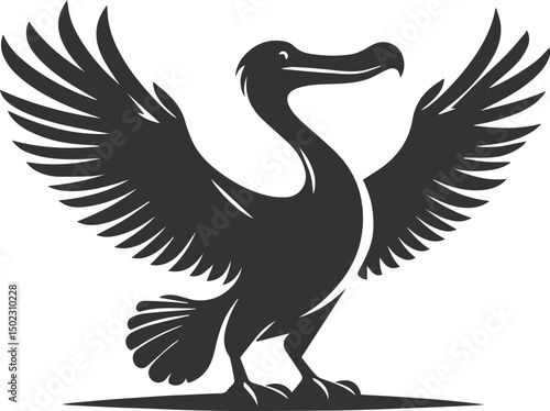 Dodo bird vector artwork drawing silhouette