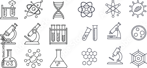 Science icons set 