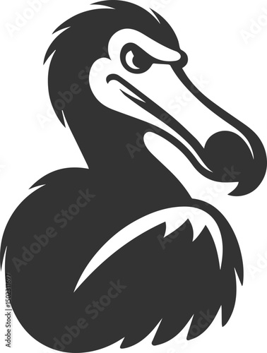 Dodo bird vector artwork drawing silhouette