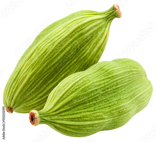 Wallpaper Mural two green cardamom isolated on white background Torontodigital.ca