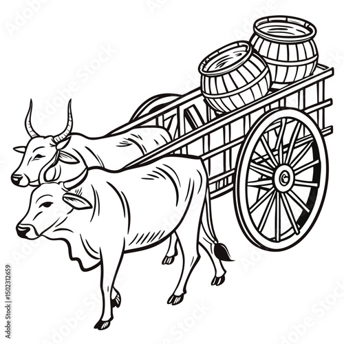 Bullock Cart Transportation An Antique Mode Of Carrying Items
