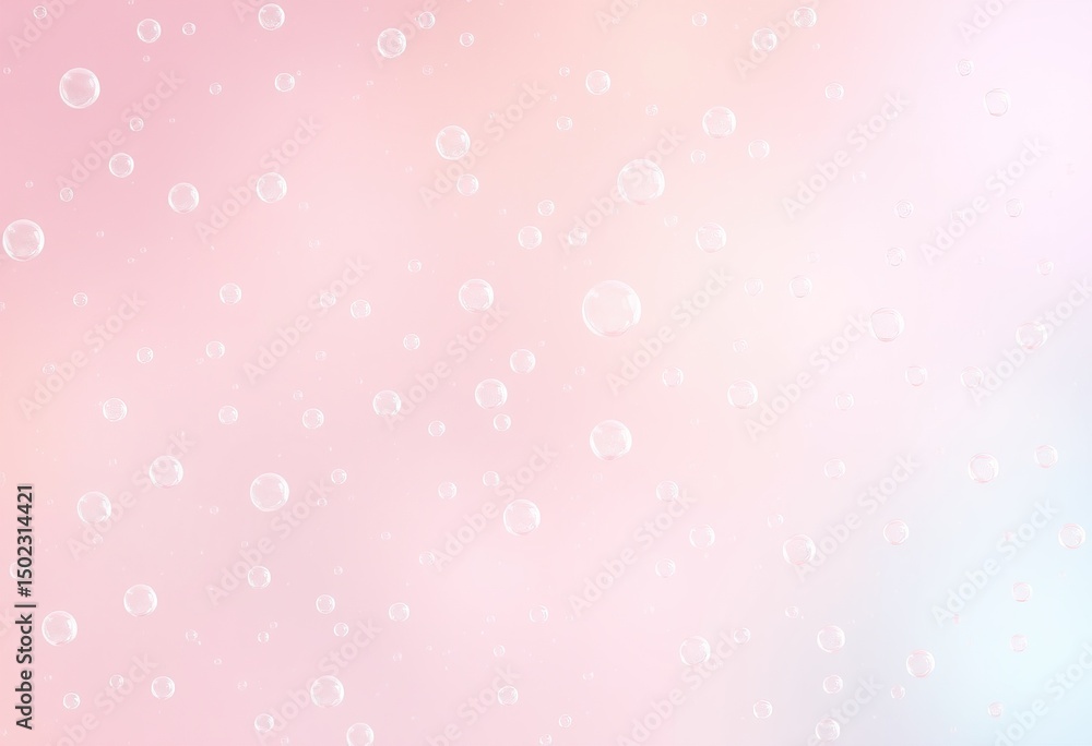 Delicate light pink background with translucent bubbles. Delicate light pink background with translucent bubbles.