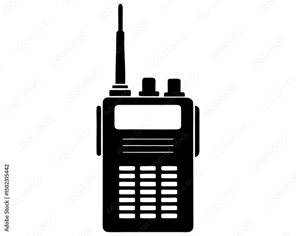 Walkie Talkie Silhouette Vector, Walkie Talkie Icon vector Walkie Talkie Silhouette Vector, Walkie Talkie Icon vector