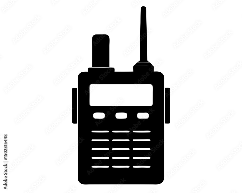 Walkie Talkie Silhouette Vector, Walkie Talkie Icon vector Walkie Talkie Silhouette Vector, Walkie Talkie Icon vector