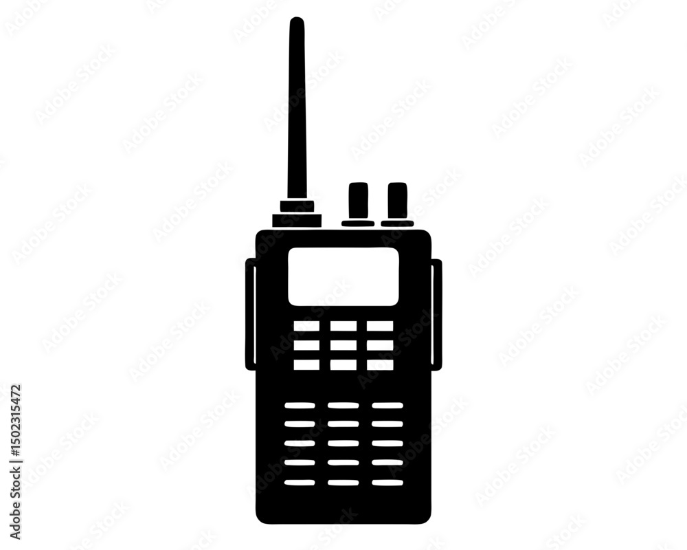 Walkie Talkie Silhouette Vector, Walkie Talkie Icon vector Walkie Talkie Silhouette Vector, Walkie Talkie Icon vector