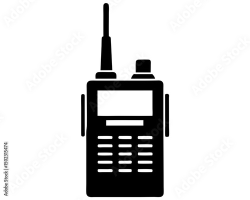 Walkie Talkie Silhouette Vector, Walkie Talkie Icon vector