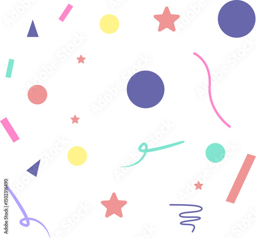 Cute Colorful Confetti Element