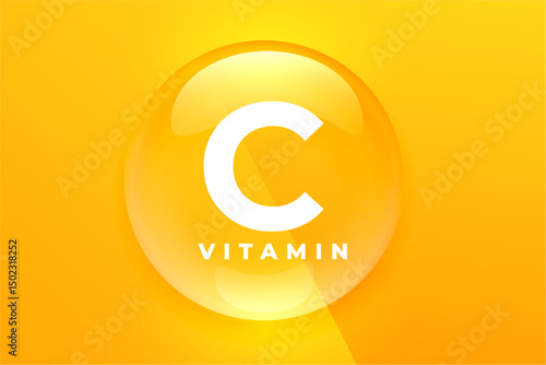 vitamin c antioxidant mineral capsule orange background