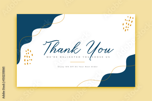 modern thank you for order template design