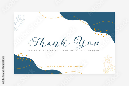 modern thank you promo card for social media post