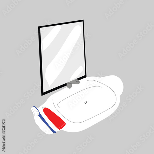sink illustration, flat illustration, vector eps 10