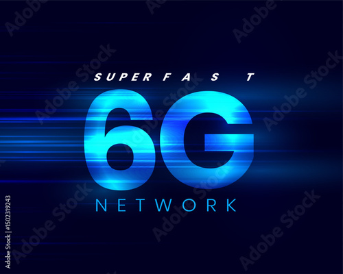 superfast 6g wireless telecommunication network techno background
