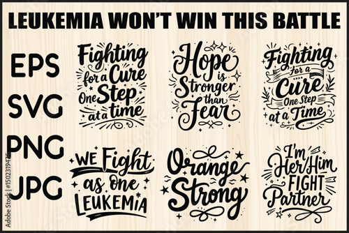 Leukemia T shirt SVG Bundle