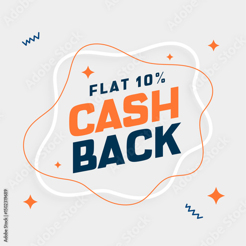 flat 10 percent cashback sale offer background in modern style