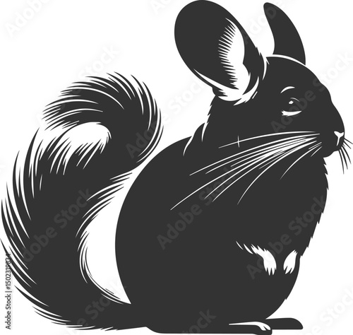 chinchilla rodent artwork vector