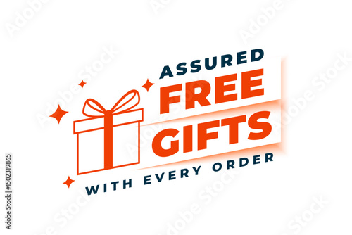 assured free gift promo background with every order