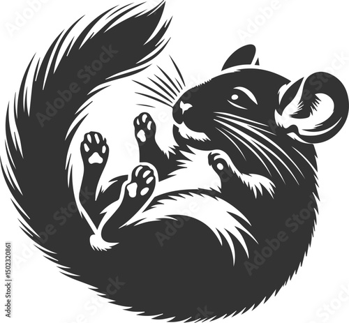 chinchilla rodent artwork vector