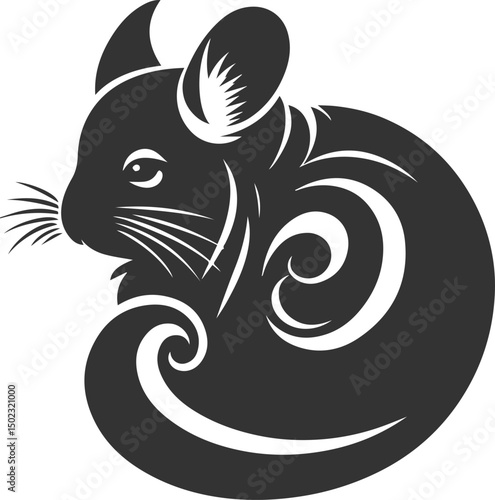 chinchilla rodent artwork vector