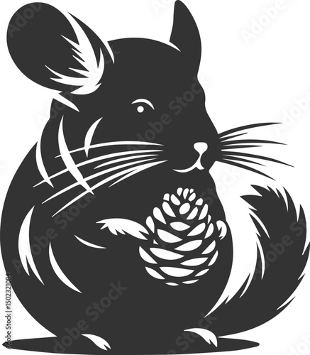 chinchilla rodent artwork vector