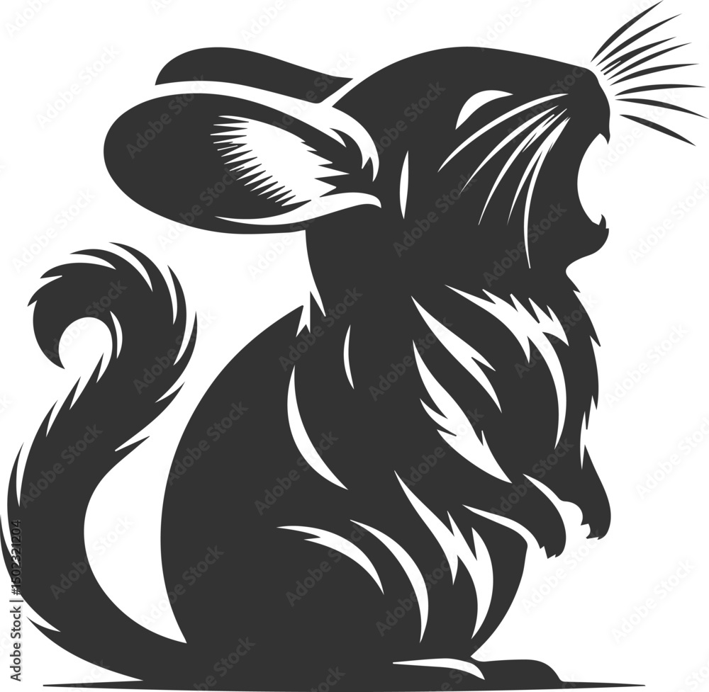 Obraz premium chinchilla rodent artwork vector
