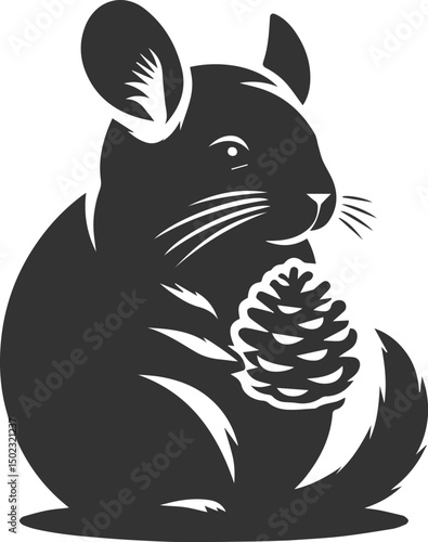 chinchilla rodent artwork vector