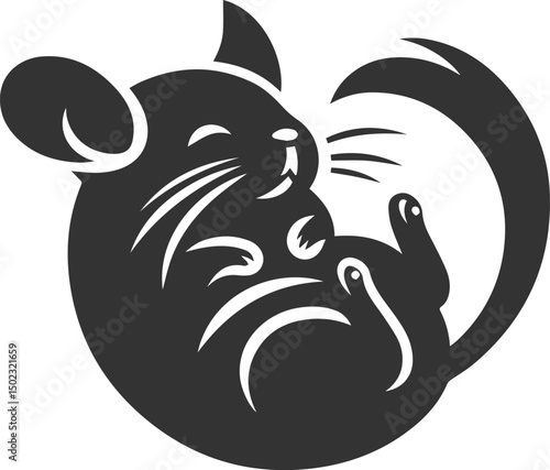 chinchilla rodent artwork vector