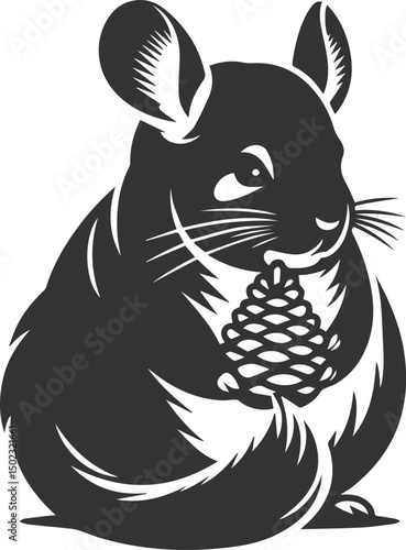 chinchilla rodent artwork vector