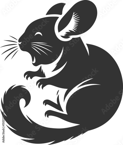 chinchilla rodent artwork vector