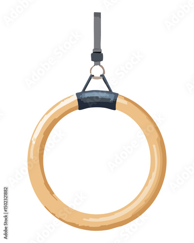 darker wooden gymnastic rings