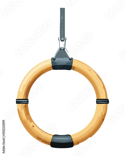 classic wooden gymnastic rings for training