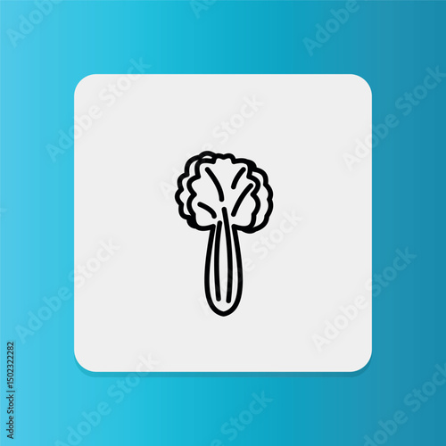 Icon of celery stalk, symbolizing celery-free ingredient.