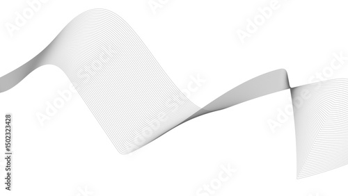 Abstract wave element for design. Digital frequency track equalizer. Fluid vector shaped background. Abstract smooth wave on a white background. 