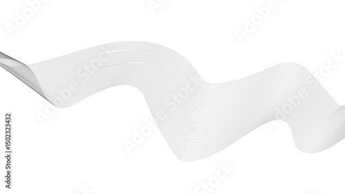 Abstract wave element for design. Digital frequency track equalizer. Fluid vector shaped background. Abstract smooth wave on a white background. 