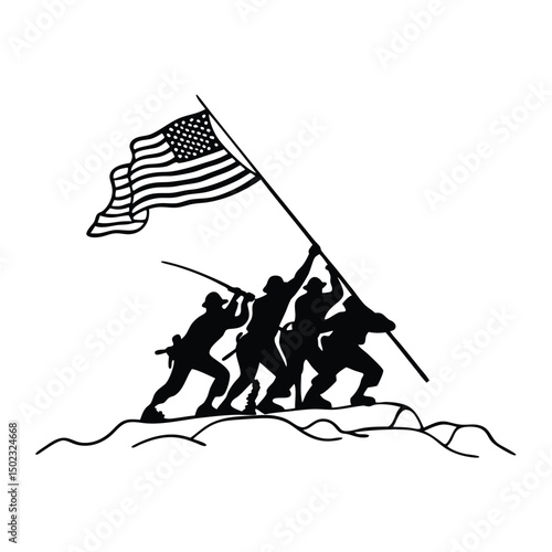 The Raising of the Flag on Iwo Jima Iconic Victory