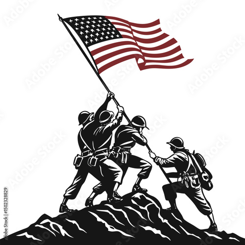 United States Marine Corps Flag Raising on Iwo Jima Memorial